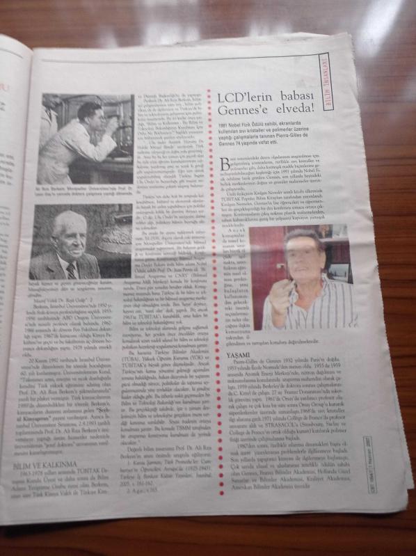 Cumhuriyet Bilim Teknoloji Gazetesi 1 Haziran 2007 Sayı 1054  