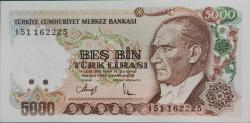 (5000) BEŞ BİN TÜRK LİRASI 7.EMİSYON 4.TERTİP ÇİL+++  l51 162225