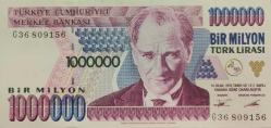 (1.000.000) BİR MİLYON TÜRK LİRASI 7.EMİSYON 1.TERTİP ÇİL+++ G36 809156