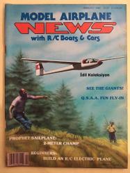 Model Airplane News - February 1982 - Vintage Magazine - İngilizce Uzaktan Kumandalı Model Uçak Dergisi - Kavalier - Kougar - The Prophet IV - Young Star - P51 Mustang - F4U Corsair - LTX 40 Corvette - Minnie Mambo - Gotha 242 Glider - Latecoere 26 - Gentle Lady - Crapshooter - P12E Boeing - F6F5 Hellcat - B25 Mitchell