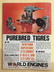 Model Airplane News - February 1982 - Vintage Magazine - İngilizce Uzaktan Kumandalı Model Uçak Dergisi - Kavalier - Kougar - The Prophet IV - Young Star - P51 Mustang - F4U Corsair - LTX 40 Corvette - Minnie Mambo - Gotha 242 Glider - Latecoere 26 - Gentle Lady - Crapshooter - P12E Boeing - F6F5 Hellcat - B25 Mitchell