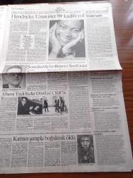 Cumhuriyet 2 Gazetesi - 22 Aralık 1993 - Anadolu Toprağı Analarla Dolu - Ana Tanrıça Erkek Egemenliğini Tartışıyor: Robin Hood'dan Sonra Üç Silahşörler - CD Rom Teknolojisiyle Yaratılan İlk Albümü Peter Gabriel Xploral - Şostakoviç'in Beşinci Senfonisi - Jimi Hendrix Kırmızı Şarapla Boğularak Öldü - Ağalık Düzeninde Sınıf Çatışması Gömlek Filmi - Erdal Özyağcılar - Berhan Şimşek