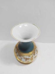 P60----FRANSIZ LIMOGE ALTIN VARAK YAŞLI PORSELEN VAZO--BU DURUMU İLE SATIŞTA