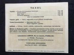 Taxol - Türkfarma / Kartpostal reklam