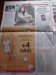 Milliyet Pazar Gazetesi - 10 Mayıs 2009 - Gitarın Ustası Santana 6 Temmuz'da İstanbul'da - Sperm Bankası Yoluyla Hamile Kalan Oyuncu Güner Özkul Sperm Üretebilsem Bankaya Gitmezdim - Hümeyra Benim Yaşımda Flört Edenler Tuhafıma Gidiyor - Abdi İpekçi Davası Tüm Siyasi Cinayetlerin Anahtarı - Bayazıt Biraderler - Ünlü Fetiş Modeli Dansçı ve Oyuncu Dita Von Teese