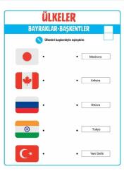 Ülke Bayrakları Yaz-Sil Kitabı (Herkes İçin)