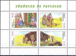 2000 YILI YÖRÜKLER ve YAYLALAR KONULU MNH NADİR BLOK