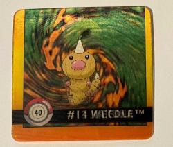 POKEMON ACTION FLIPS - PREMIER EDITION * 1999 - ARTBOX * #39 WEEDLE - KAKUNA * LENTICULAR / HOLOGRAFİK POKEMON KARTI