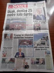 Sözcü Gazetesi - 15 Ocak 2018 - Dursun Özbek'ten Seçimde Aday Olmayan Muhaliflere Ağır Eleştiri - Fatih Terim - Canımız Ciğerimiz Haber Müdürümüz Baki Avcı'yı Kaybettik - Gerekçeli Karardaki Şok İfade Bakan İstemiş Müdür De FETÖ Üyesini İşe Almış - AKP'li Başkanlar Açıkları Olduğu İçin İstifa Ettirildi- Canan Kaftancıoğlu'na  İl Başkanı Seçilmesinin Ardından Soruşturma Açıldı