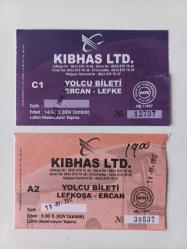 Efemera - Kıbrıs Kıbhas Otobüs Bileti 2012 Tarihli 2 Adet - kitantik - kitaLog