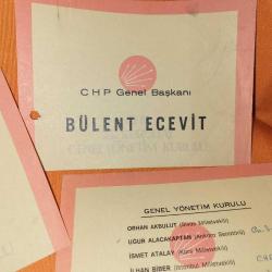 ANTİKA ECEVİT VE CHP EFEMERA LOTU.