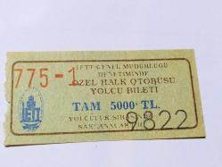İETT ÖZEL HALK OTOBÜS BİLETİ 5000 TL