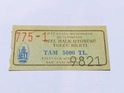 İETT ÖZEL HALK OTOBÜS BİLETİ 5000 TL