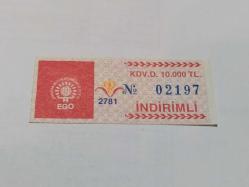 Efemera - EGO ANKARA BELEDİYESİ OTOBÜS BİLETİ---10000 TL - kitantik - kitaLog