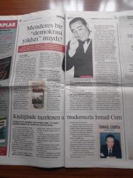 Vatan Kitap Gazetesi - 15 Kasım 2007 - Sayı 44 -   Adnan Menderes Bir Demokrasi Yıldızı Mıydı - Yaşamın İçinden Atatürk Anıları -Soner Yalçın Oradaydım-- Eddie Anter Kumbara - Hıfzı Topuz- Erdal İnönü Fotoğrafı - Efsane Devrimci Che Guevara - Gerçekçi Ol İmkansızı İste - Hasan Ali Toptaş - Meltem Arıkan Oyunu Bozuyor - Ayşe Kulin - Veda