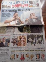 Milliyet Cumartesi Gazetesi - 15 Ekim 2005 - Klarnetin Kralları Mustafa Kandıralı Ve Hüsnü Şenlendirici Fotoğrafı - Haftanın En İyi Filmi Savaş Tanrısı - Nicolas Cage - İthal Kaykaycılar İstanbul'da - Yeni Gramafonu Hintçe Şarkıyla Test Ettim - Ağrının Dünyaya Maliyeti Yılda 60 Milyar Dolar - Hülya Avşar Gerçekten Güçlü Ve Zeki Mi - Zekeriya Beyaz