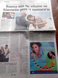 Milliyet Cumartesi Gazetesi - 15 Ekim 2005 - Klarnetin Kralları Mustafa Kandıralı Ve Hüsnü Şenlendirici Fotoğrafı - Haftanın En İyi Filmi Savaş Tanrısı - Nicolas Cage - İthal Kaykaycılar İstanbul'da - Yeni Gramafonu Hintçe Şarkıyla Test Ettim - Ağrının Dünyaya Maliyeti Yılda 60 Milyar Dolar - Hülya Avşar Gerçekten Güçlü Ve Zeki Mi - Zekeriya Beyaz