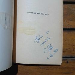 PERA'LI BİR AŞK İÇİN DİVAN (İMZALI İTHAFLI)