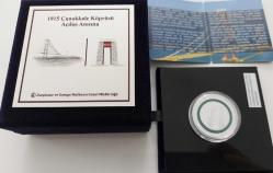2022 1915 ÇANAKKALE KÖPRÜSÜ AÇILIŞI ANISINA GÜMÜŞ 10TL POLİMER MAVİ HALKALI HATIRA PARA LED IŞIKLI ORİJİNAL KUTUSUNDA ÇİL SERTİFİKALI 1467 ÇOK ÇOK NADİR