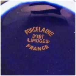 ViNTaGe LİMOGES PoRSeLeN KOBALT BüYüK ÇİFT KÜLLÜK...