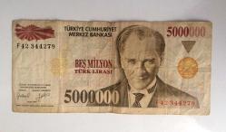 Efemera - 7. Emisyon 5 milyon TL 1997 temiz - kitantik - kitaLog