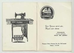 FRANKLIN TİCARET KONTUARI / ABDULLAH HİLMİ ŞİŞMANOĞLU TEBRİK-KUTLAMA KARTI...