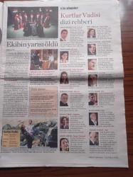 Milliyet Televizyon Gazetesi - 15 21 Ekim 2005 - Kurtlar Vadisi Özel Dosyası - Necati Şaşmaz Ve Özgü Namal Fotoğrafı - Nurgül Yeşilçay Şöhret Delisi Olmuştum - Mahsun Kırmızıgül'ün Dizisi Aşka Sürgün - Erdal Özyağcılar - Cansu Dere - Özkan Uğur - Metin Akpınar -  Hayat Bilgisi Dizisi - Haluk Bilginer