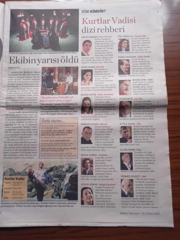 Milliyet Televizyon Gazetesi 15 21 Ekim 2005 Kurtlar Vadisi  