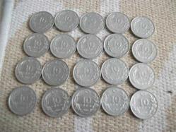 11 - 1980'Lİ YILLARDAN ALÜMİNYUM  - 10  LİRA - 20 ADET