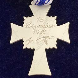 WW2 Nazi Almanyası MutterKreuz Silver Madalya