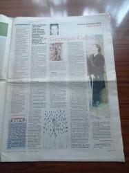 Cumhuriyet Kitap Gazetesi - 18 Mart 2004 - Sayı 735 - Huysmans Tersine'yi Yüzünden Okumak - Pertev Naili Boratav Altı Yıldır Hasretimiz - Asuman Kafaoğlu Büke Canan Tolon'un Geçmişsiz Gelecek Adlı Kitabını Değerlendiriyor - Fethi Naci John Steinbeck'in Kasımpatları'nı Eleştiriyor - Hüseyin Yurttaş Saklı Kimlik - Nazmi Kal'ın Atatürk'le Yaşayanlar - Mehmet Faraç