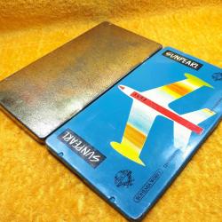 RETRO KAPAĞI UÇAK RESİMLİ SUNPEARL BOHEMIA WORKS CZECHOSLOVAKIA BOŞ TENEKE KUTU