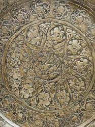 Antika Muazzam Kalem İşçilikli Osmanlı Bronz Tabak