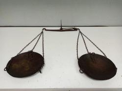 Antika Osmanlı Bronz Kefeli Aktar Terazisi