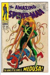 SPIDER-MAN MEDUSA 1968 COMICS...   Amazing Spider-Man #62 Classic John Romita Medusa Cover Marvel 1968 NM.....