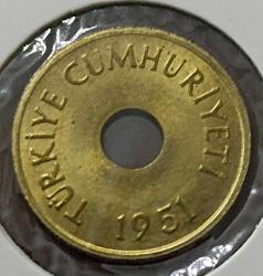 Efemera - # 1951 1 Kuruş Ćil # - kitantik - kitaLog