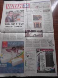 Vatan 34 Gazetesi - 15 Mart 2005 - Almanya Gülcan Karahancı'yı Konuşuyor - Eyüp Belediye Başkanı Ahmet Genç 500 Bin Ağaç Diktik Eyüp En Yeşil İlçe - AKP Milletvekili Mehmet Elkatmış Evet İstanbul'da Suç Patlaması Var - Gece Yaşayanların İstanbul'u Yazı Dizisi - İbrahim Tatlıses - Sibel Can - Tarkan - Ebru Akel - Nükhet Duru
