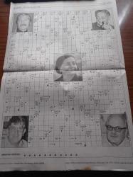 Cumhuriyet Bulmaca Gazetesi - 20 Mart 2005 - Sayı 991 - İlhan Selçuk Fotoğrafı - İlhan Selçuk Fotoğrafı - Nasuh Mahruki Fotoğrafı - Ferhan Şensoy Fotoğrafı - Nejat İşler Fotoğrafı - Şifreli Bulmaca - Heceli Bulmaca - Küp Bulmaca - Sessiz Dörtlü - Sözcük Avı - Heceli Akrostiş