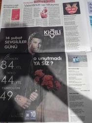 Cumhuriyet Sevgililer Günü Gazetesi - 9 Şubat 2008 - Aşk Tazelemek İçin Romantik Filmleri Seyredin - Doktor Jivago - Melekler Şehri - Sil Baştan - Giysinizi Burcunuza Göre Seçin - Türk Hava Yolları 1 Euro'ya Uçuyor - Tekno Aşklar İçin - Sevgiliye Özel Hediyeler - Valentinus Ve Hikayesi- Bir Şiir Yeter - Ben Sana Mecburum Şiiri - Attila İlhan - Aşkın Taşı Pırlanta