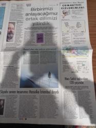 Cumhuriyet Haftasonu Gazetesi - 10 Ekim 2009 - Sayı 176 - Gizem Soysaldı Yaşama Soldan Bakıyorum - Çok Müzikli Müzisyen Engin Gürkey - Altın Portakal'dan Yeni Dalgaya Selam - Nilüfer Açıkalın Zaman Benden İntikam Alıyor - Şebnem Sönmez - Yunuslar Havuzlarda Hiç Mutlu Değil - Hacı Şakir Sabunları 120 Yaşında - Siyahi Seven Tasarımcı Hasuike İstanbul'daydı- Bir Sanatçının Darbeci Olarak Portresi