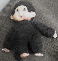 BİBERON EMEN PELUŞ MONÇİÇİ BEBEK VİNTAGE OYUNCAK BOY KUYRUK HARİÇ 18 CM