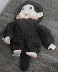 BİBERON EMEN PELUŞ MONÇİÇİ BEBEK VİNTAGE OYUNCAK BOY KUYRUK HARİÇ 17 CM