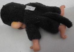 PELUŞ MONÇİÇİ BEBEK VİNTAGE OYUNCAK BOY KUYRUK HARİÇ 18 CM