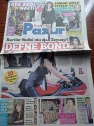 Sözcü Pazar Gazetesi - 10 Ocak 2016 - Star Sara Türkiye'de 14.6 Milyon Lira Hasılat Elde Etti - Beyonce 118 Milyon kişiyi Eğlendirecek - Cem Yılmaz - Emrah Oğlu Elyesa'ya Belçika'da Villa Aldı - Kurtlar Vadisi'nin Ajan Zeynep'i Defne Samyeli Bond - Türkan Şoray