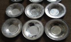 12 ADET GÜMÜŞ KAPLAMA TABAK ÇAY TABAĞI