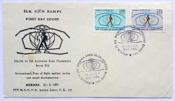 1971 FDC Irkçılık ve Irk Ayrımına Karşı Uluslararası Savaş Yılı, 21.03.1071, Ankara, İlk Gün Zarfı (FDC171)