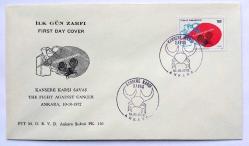 1972 FDC Kansere Karşı Şavaş, 10.10.1972, Ankara, İlk Gün Zarfı (FDC196)