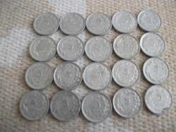 20 - 1980'Lİ YILLARDAN ALÜMİNYUM  - 5 LİRA - 20 ADET