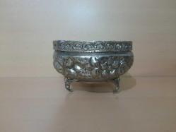 ALPAKA GÜMÜŞ KAPLAMA ŞEKERLİK ESKİ VE GÜZEL