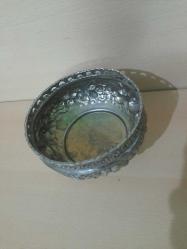 ALPAKA GÜMÜŞ KAPLAMA ŞEKERLİK ESKİ VE GÜZEL